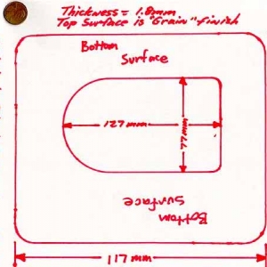 Template For 4spd Shifter Bezel For 71-73 Mustang Console