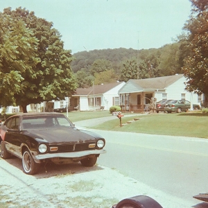 Sitting at the paint shop with donor parts on.