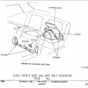 73-77 Child Safety Seat Ford Maverick