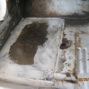 75 Comet Driver's Side Floor After Welding