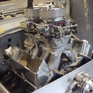 2242 Engine Sitting In Chassis With Carbs