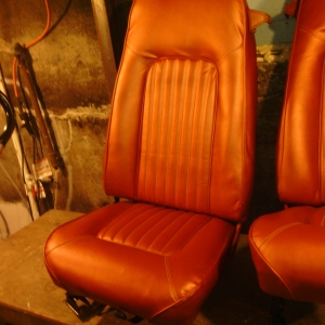 My 74 Grabber Orange Bucket Seats