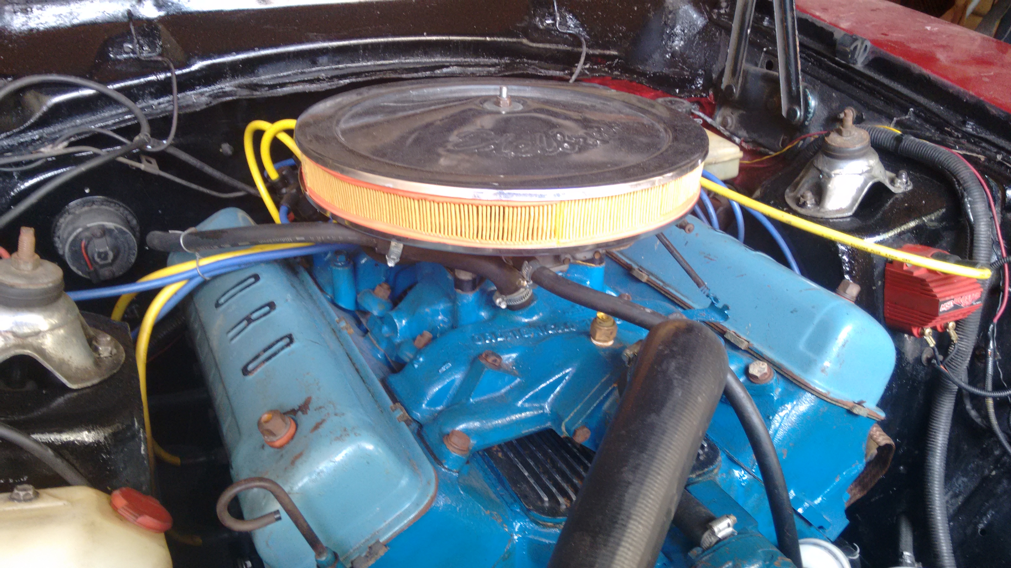 Maverick with the engine Y block installed. Forums