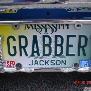 Ray Parrish 71 Grabber License Plate