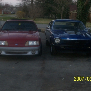 1970 maverick and 1991 ford mustang gt