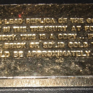 Maverick Gold Bar Paper Weight