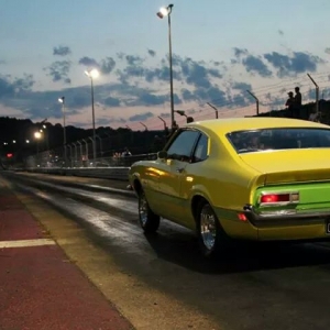 '72 Grabber at the drag strip