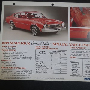 1977 Maverick Limited Edition Special Value Package