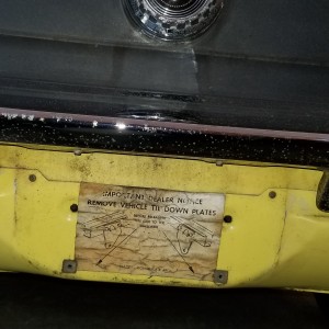 Original Paper dealer sticker behind rear license plate